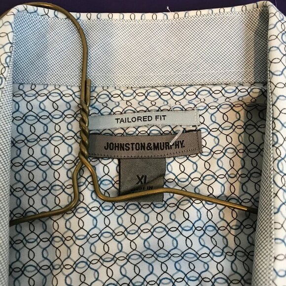 JOHNSTON & MURPHY MENS LONF SLEEVE SHIRT SIZE XL - Picture 3 of 8